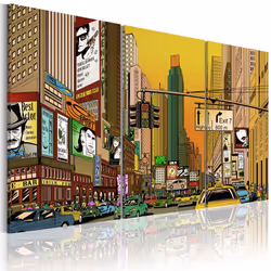 Planete Discount PD12156-120-80, New York, Multicolore, Panneaux MDF, 1200 mm, 20 mm, 800 mm