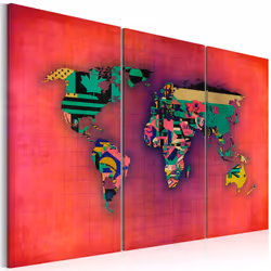 Planete Discount PD11606-60-40, Orange, Rose, Violet, Rouge, Turquoise, Panneaux MDF, 600 mm, 20 mm, 400 mm