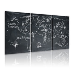 Tableau Cartes du monde Voyageur curieux (République tchèque) - PD11629-120-60