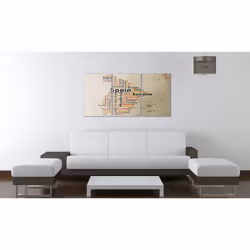 Tableau Cartes du monde Espagne: carte en couleurs nationales - PD11635-120-60