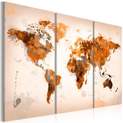 Tableau Cartes du monde Map of the World - Desert storm - triptych - PD11656-120-80