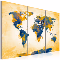 Planete Discount PD11658-120-80, Bleu, Crème, Jaune, Panneaux MDF, 1200 mm, 20 mm, 800 mm