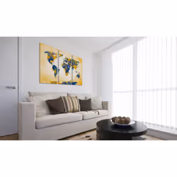 Tableau Cartes du monde Four corners of the World - triptych - PD11658-120-80