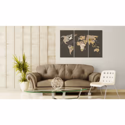 Tableau Cartes du monde Nouvelles du monde - triptyque - PD11683-120-80