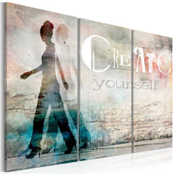 Tableau Vintage Create yourself - triptych - PD12414-120-80