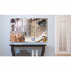 Tableau Vintage Home in vintage style Taille 90 x 60 cm