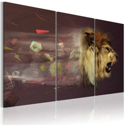 Tableau lion (abstraction) - PD9146-120-80