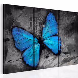 Planete Discount PD8328-120-80, Insectes, Noir, Turquoise, Blanc, Panneaux MDF, 1200 mm, 20 mm, 800 mm