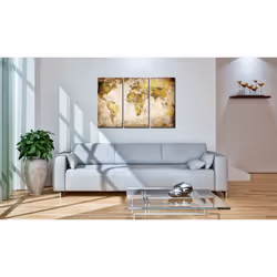 Tableau Cartes du monde Vieux continents - PD11684-120-80