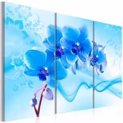 Planete Discount PD11271-120-80, Orchidées, Bleu, Violet, Blanc, Panneaux MDF, 1200 mm, 20 mm, 800 mm