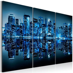 Tableau Villes Manhattan en bleu - PD12162-120-80