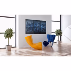 Tableau Villes Manhattan en bleu - PD12162-120-80