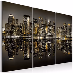 Planete Discount PD12164-90-60, New York, Noir, Orange, Blanc, Panneaux MDF, 900 mm, 20 mm, 600 mm
