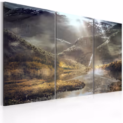 Planete Discount PD10044-90-60, Montagne, Gris, Blanc, Jaune, Panneaux MDF, 900 mm, 20 mm, 600 mm