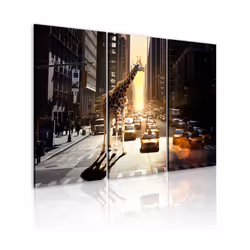 Planete Discount PD12166-120-80, New York, Noir, Gris, Jaune, Panneaux MDF, 1200 mm, 20 mm, 800 mm