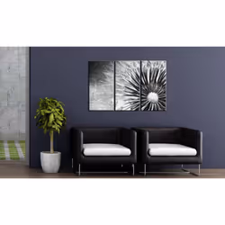 Tableau Fleurs pissenlit (noir et blanc) - PD11272-120-80