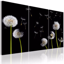 Planete Discount PD11276-120-80, Fleurs variées, Noir, Vert, Blanc, Panneaux MDF, 1200 mm, 20 mm, 800 mm