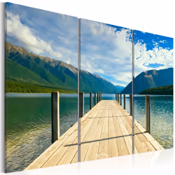 Planete Discount PD10048-120-80, Paysage marin, Bleu, Marron, Vert, Turquoise, Blanc, Panneaux MDF, 1200 mm, 20 mm, 800 mm