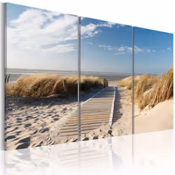 Planete Discount PD10051-120-80, Paysage marin, Bleu, Blanc, Jaune, Panneaux MDF, 1200 mm, 20 mm, 800 mm