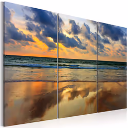 Planete Discount PD10054-120-80, Paysage marin, Bleu, Gris, Orange, Jaune, Panneaux MDF, 1200 mm, 20 mm, 800 mm