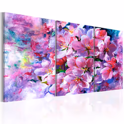 Planete Discount PD11284-120-60, Fleurs variées, Bleu, Vert, Violet, Panneaux MDF, 1200 mm, 20 mm, 600 mm