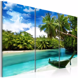 Planete Discount PD10060-120-80, Paysage marin, Bleu, Marron, Vert, Blanc, Panneaux MDF, 1200 mm, 20 mm, 800 mm