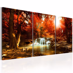 Planete Discount PD10065-120-60, Forêt, Marron, Orange, Blanc, Panneaux MDF, 1200 mm, 20 mm, 600 mm