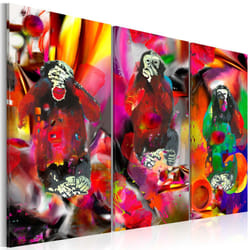 Tableau Crazy Monkeys - triptych - PD8343-120-80