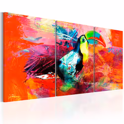 Planete Discount PD8346-120-60, Oiseaux, Multicolore, Orange, Rouge, Panneaux MDF, 1200 mm, 20 mm, 600 mm