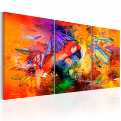 Planete Discount PD8347-120-60, Oiseaux, Bleu, Vert, Orange, Jaune, Panneaux MDF, 1200 mm, 20 mm, 600 mm
