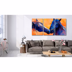 Tableau Blue Horses - PD8348-120-60