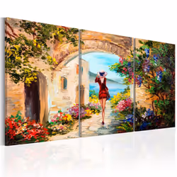 Planete Discount PD10069-120-60, Paysage méditerranéen, Multicolore, Panneaux MDF, 1200 mm, 20 mm, 600 mm