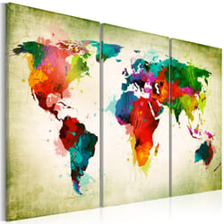 Tableau Cartes du monde In the Rainbow - PD11688-120-80