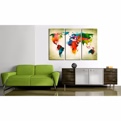 Tableau Cartes du monde In the Rainbow - PD11688-120-80