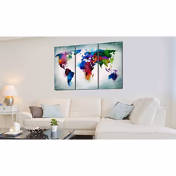 Tableau Cartes du monde Rainbow Journey - PD11689-120-80