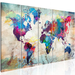 Tableau Cartes du monde World Map: Cracked Wall - PD11694-225-90