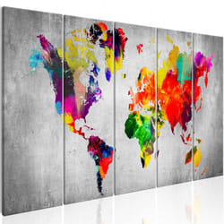 Tableau Cartes du monde World on Concrete - PD11697-225-90