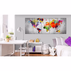 Tableau Cartes du monde World on Concrete - PD11697-225-90