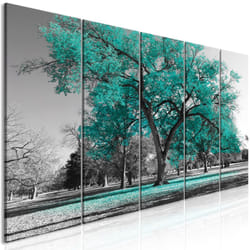 Tableau Autumn in the Park (5 Parts) Narrow Turquoise - PD10085-225-90