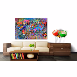 Tableau Cartes du monde Map: Jackson Pollock inspiration - PD11705-120-80