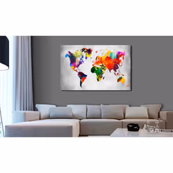 Tableau Cartes du monde Coloured Revolution - PD11708-120-80