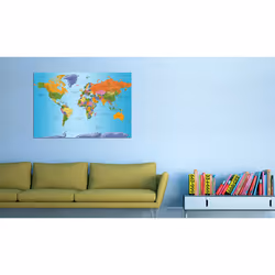 Tableau Cartes du monde Colourful Note - PD11711-120-80