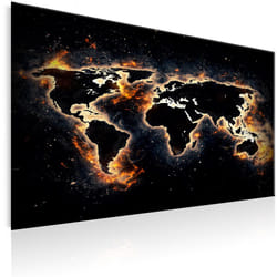 Tableau Cartes du monde Fiery World - PD11713-120-80