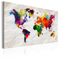Tableau Cartes du monde World Map: Rainbow Madness - PD11714-120-80