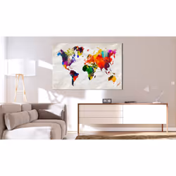 Tableau Cartes du monde World Map: Rainbow Madness - PD11714-120-80