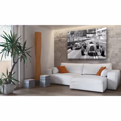 Tableau Vintage Anciennes voitures de course - PD12427-120-80