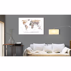 Tableau Cartes du monde World Map: Where Today? - PD11717-120-80