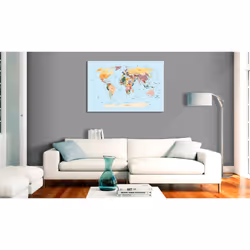 Tableau Cartes du monde World Map: Travel with Me - PD11718-120-80