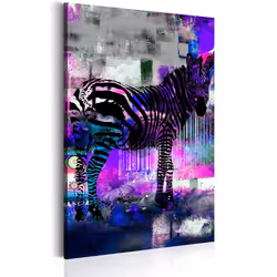 Planete Discount PD8361-80-120, Zèbres, Noir, Bleu, Gris, Violet, Blanc, Panneaux MDF, 800 mm, 20 mm, 1200 mm