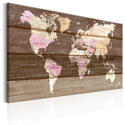 Tableau Cartes du monde The Wooden World - PD11722-120-80